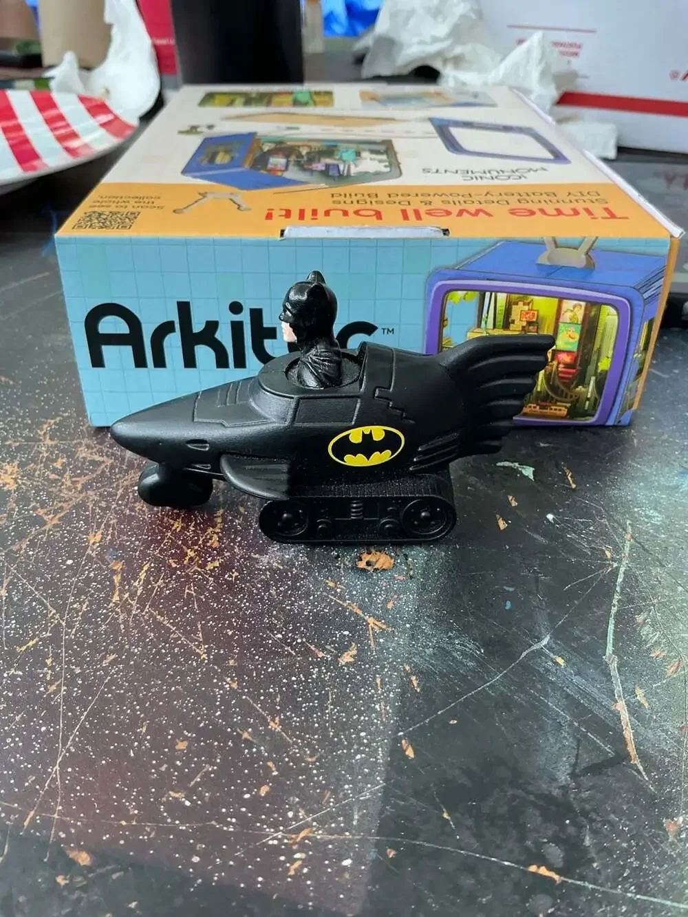 1991 McDonald's Batman Returns Bat-Tank Pull-Back Toy